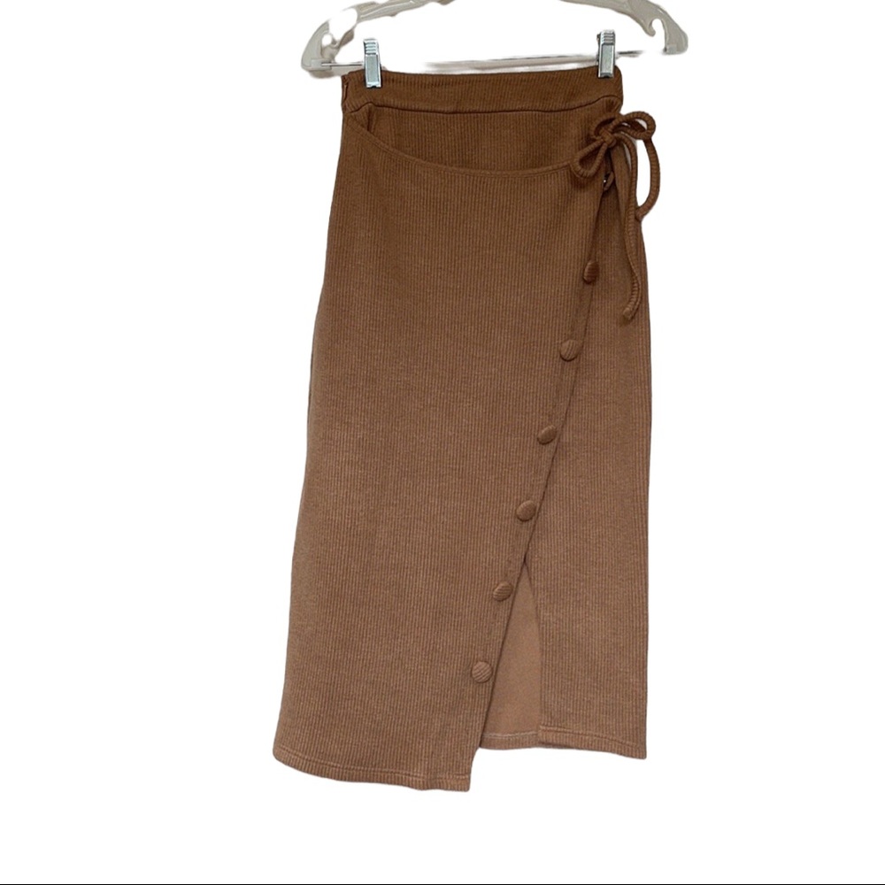 Petite Studio ribbed midi sweater skirt